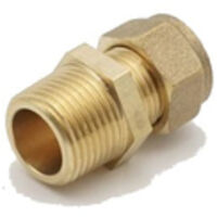 Prima Classic Brass Compression Adaptor 10mm x 3/8 Mi