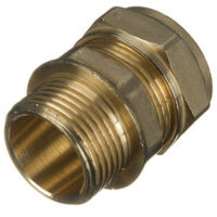 Prima Brass Compression Adaptor 22mm x 3/4 Mi for Water & Gas