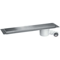 Stainless Steel 900mm Shower Channel Drain - Square Grid Pattern