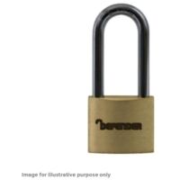 DEFENDER Brass Padlock Long Shackle 40mm Keyed Alike DEFBP4LSKA