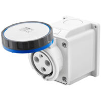 Gewiss IP67 2P+E Brass Receptacle 63A 230V 6H Industrial Socket