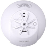 Hi-Spec HSSA/HE/FF10 Mains Interconnectable Fast-Fix Heat Detector with 10-Year Rechargeable Battery Backup