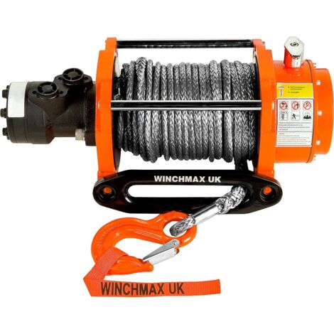 Winchmax 17000lb (7711kg) 24V Elektrowinde – Stahlseil 26m, 12mm, Zwei Funkfernbedienungen, Orange