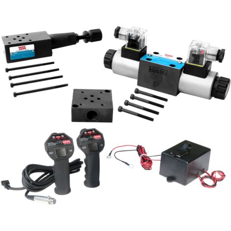CETOP3/NG6 24 V hydraulische Richtungssteuerung. Komplettes Kit.