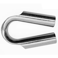 Rohrseilkausche (PAAR) aus Edelstahl für Windenseile mit 10–12 mm Durchmesser.