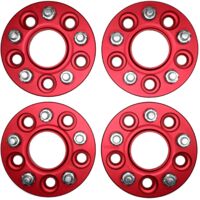 20-mm-Spurverbreiterungen, passend für Ford Focus MK2, MK3. RS, ST. T4 Nabenzentriert. Rot.