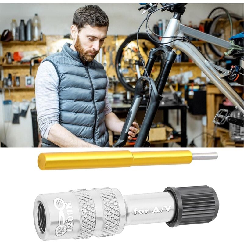 Adaptateur De Valve De Vélo, Lot De 3, DV/SV Vers AV, Capuchon De Valves Dunlop Et Presta, Bague D'étanchéité Extra, Utiliser Avec Pompe à Vélo Ou Compresseur D'air Pour Roue Voiture Et