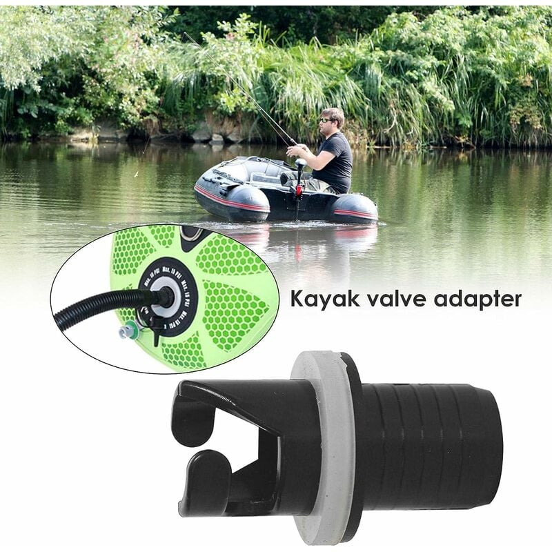2 pièces gonflable bateau Kayak Air Valve adaptateur gonflage Air pompe à  pied tuyau adaptateur Valve connecteur 