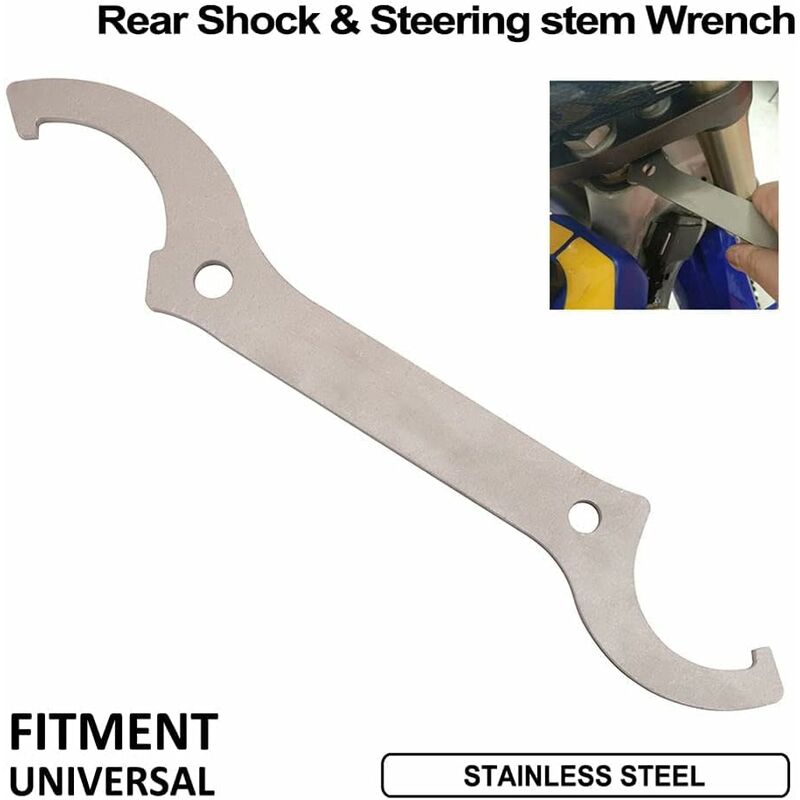 ASMIZ Jeu De 6 Clés à Ergot Pour Amortisseur Fileté, Clés Crochet C-Type Coilover Réglables, Outils De Réglage Pour Système De Suspension – Rouge & Noir