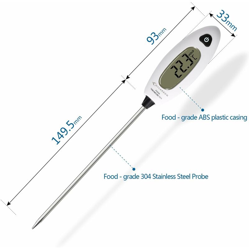 Thermomètre digital int./ext. - Sonde NTC embout inox - Maxi/Mini