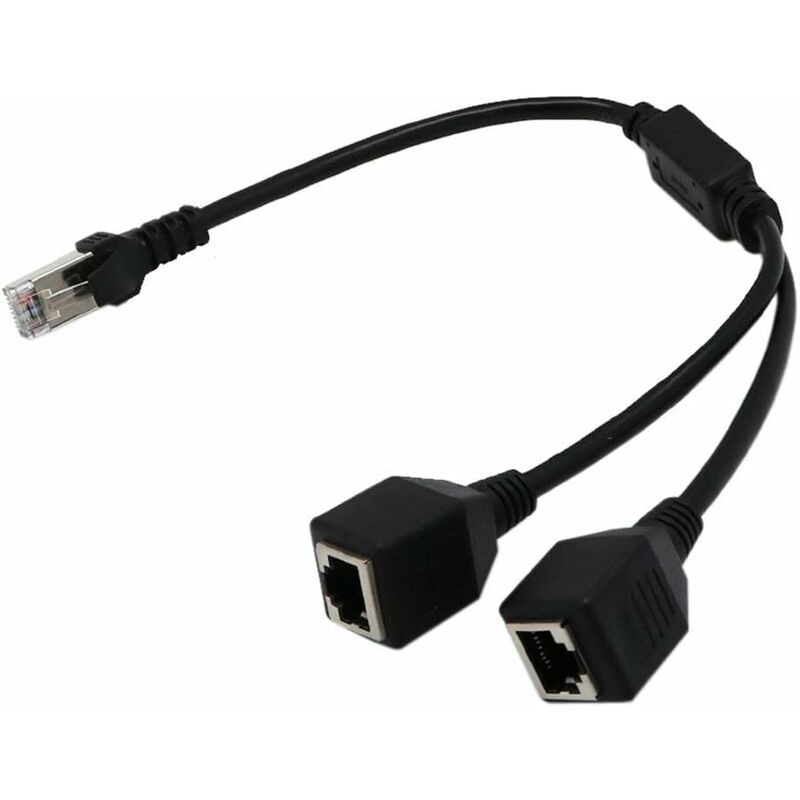 Prise Ethernet RJ45 1 mâle vers 2/3 femelle LAN, répartiteur de