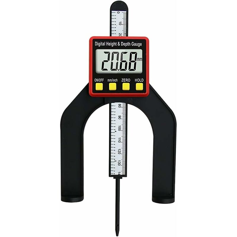 Jauge De Profondeur Numérique, Outil De Mesure De La Hauteur Et De La Profondeur Du Travail Du Bois, Résolution De 0,01 Mm, Avec Base Magnétique