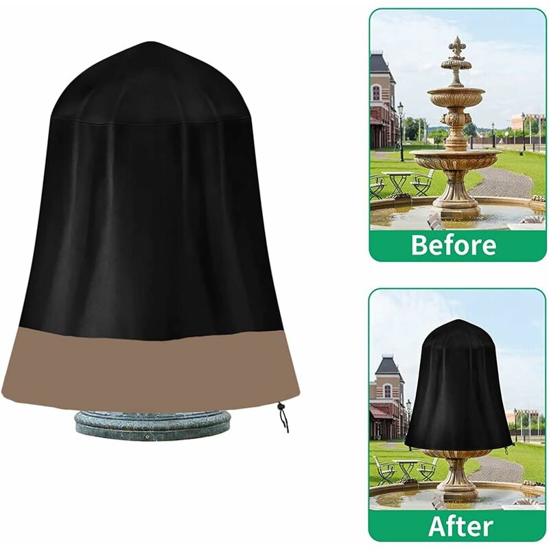 Housse De Fontaine De Jardin | Housse De Bain D'oiseaux En Tissu Oxford Impermeable Printemps Ete Automne Hiver Accessoires Exterieur Housse De St 94230541