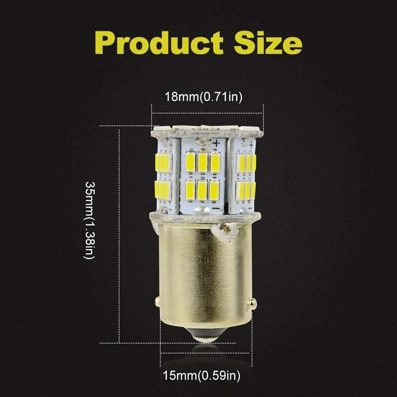 Bsxywa Ba15s 1156 12v Led Ampoule P21w, 3W Blanc Froid 6000K
