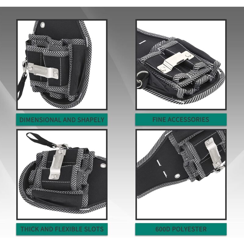 VGEBY Sac De Taille D'outil D'électricien Pochette Multifonctionnelle En Polyester Pour Outil