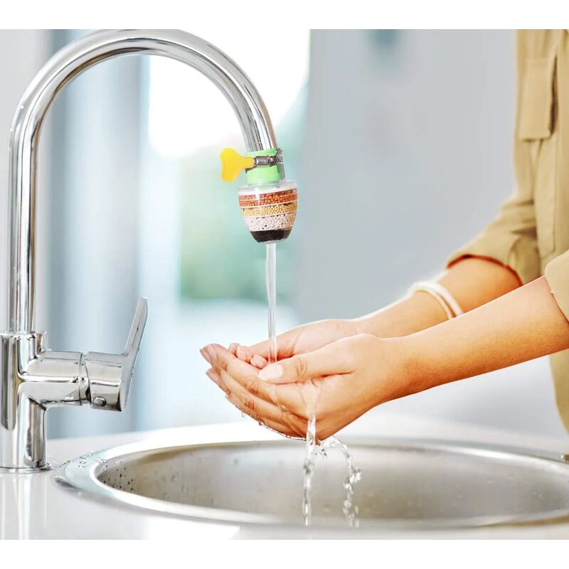 Filtres de montage de robinet de 3 pièces, robinet de filtration de cuisine  filtre de purificateur propre robinets de charbon actif pour salle de bain