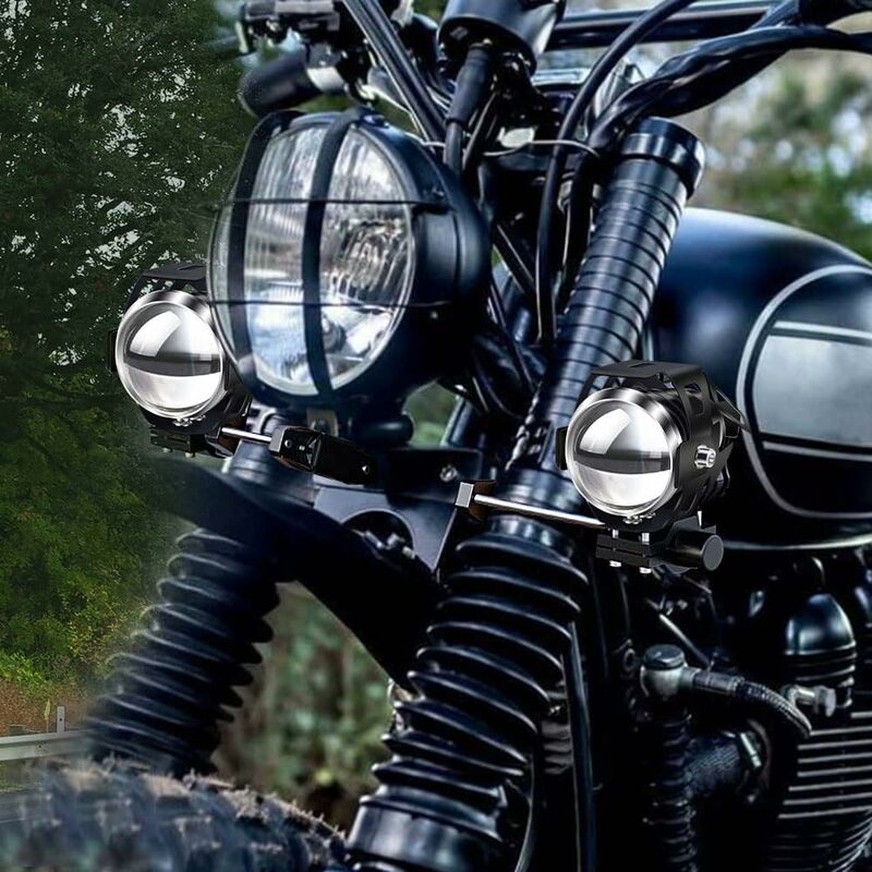 Support Phare Moto/ATV - Ajustable 20-54mm - Aluminium Anodisé - Fixation Sans Perçage - Pour Projecteurs LED