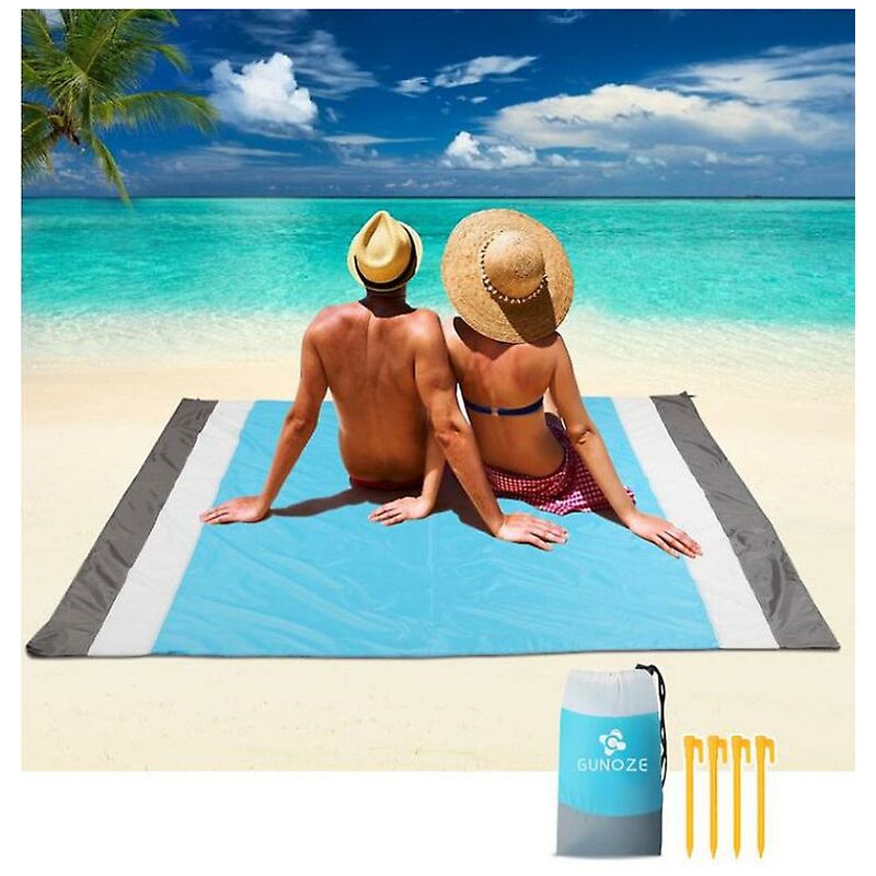 Tapis De Plage Géant 250x200cm - Imperméable Et Anti-Sable - Parfait Pour Plage, Camping Et Pique-nique