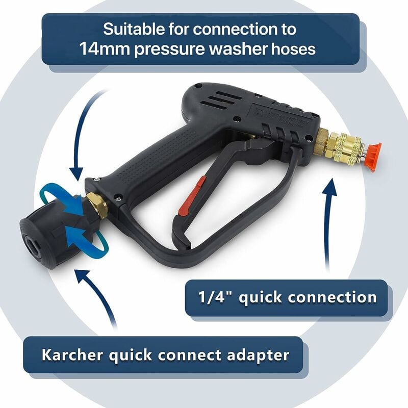Nettoyeur haute pression Pistolet Adaptateur Connecteur rapide pour Karcher  K2 K3 K4 K5 K6 K7 Accessoires de lavage de voiture Adaptateurs de buse