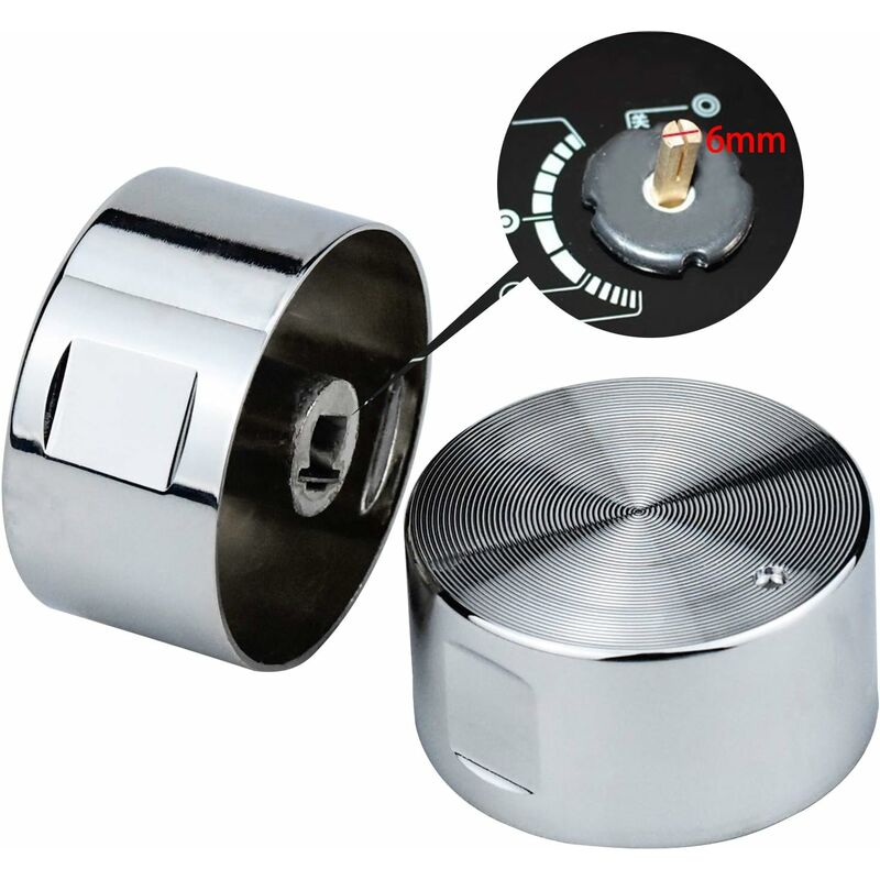 Lot De 2 Boutons En Métal Pour Cuisinière à Gaz - 4 X 2 Cm Pour Four Et Table De Cuisson 98526723