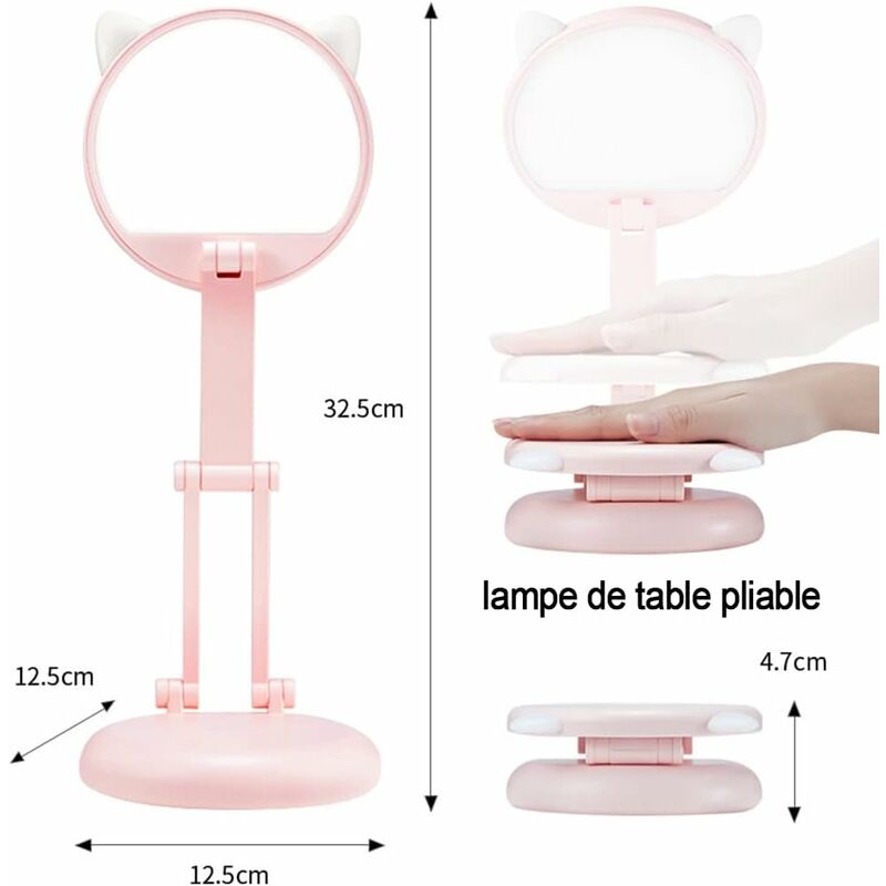 Lampe de bureau enfant métal rose Oreilles : Chez Rentreediscount