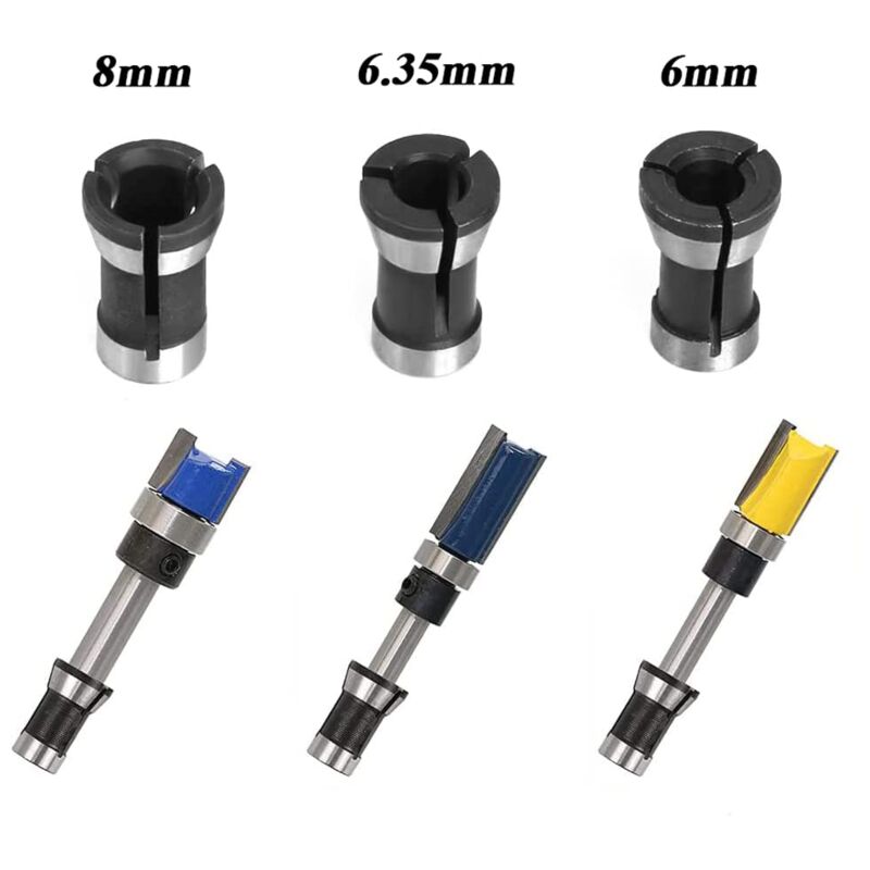 Lot De 8 Pinces De Fraisage Haute Précision – Diamètres 6mm, 6,35mm, 8mm