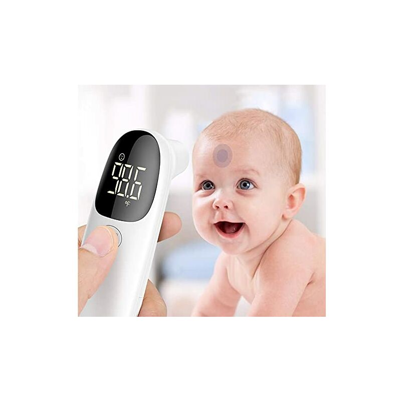 Thermomètre Frontal et auriculaire Infrarouge médicale Thermometre sans  Contact pour Adulte Enfant bébé, Affichage LCD Option sonore mémoires