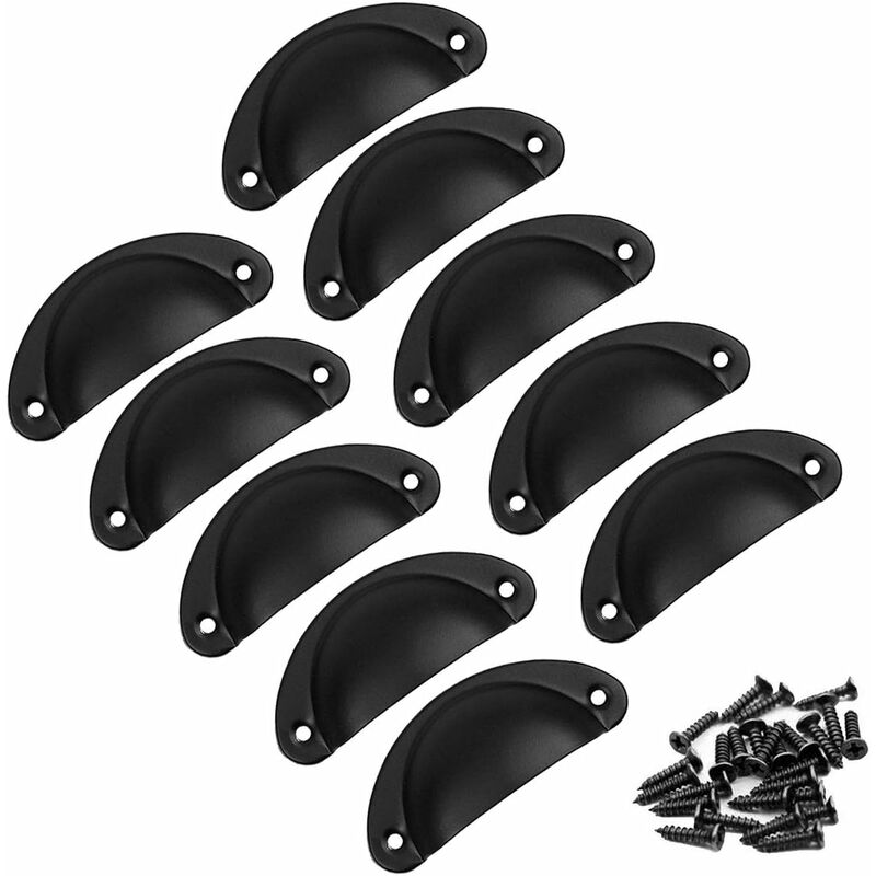 Morobor Lot De 2 Poignées Semi-circulaires Rétro En Alliage De Zinc Antique Pour Tiroir D'armoire, Poignées Folio à Double Trou Avec Vis De Montage Pour Armoire, Tiroir, Meubles/doré