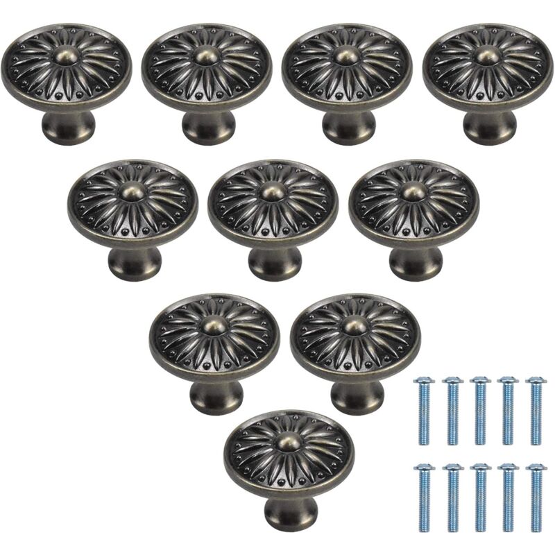 Boutons De Porte Rond Boutons De Tiroir Poignées De Tiroir Avec Vis