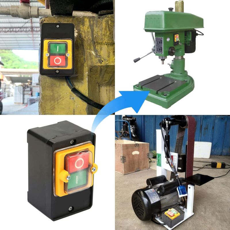 Interrupteur Bouton Poussoir ON/OFF TXErfolg 220V/380V 10A - Pour Machines Textiles