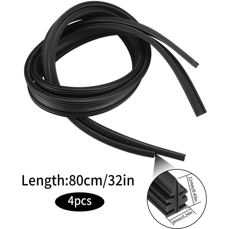 Lot De 8 Lames En Caoutchouc Pour Essuie-glaces - Longueur 80 Cm - Compatible Avec La Plupart Des Voitures