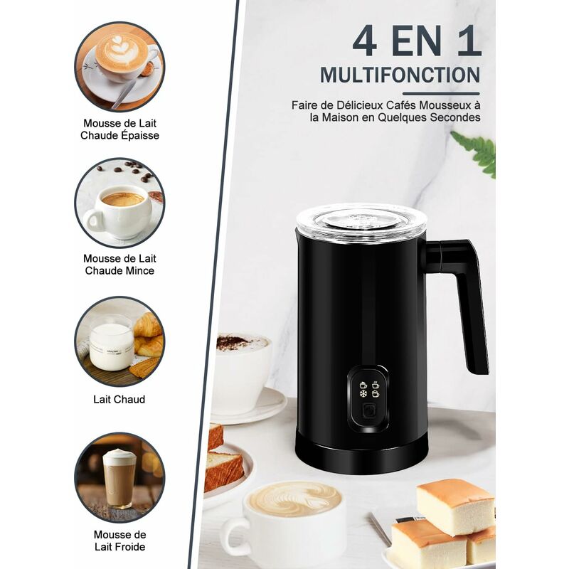 JIANYANA Mousseur à Lait électrique 5 En 1,mousseur à Lait