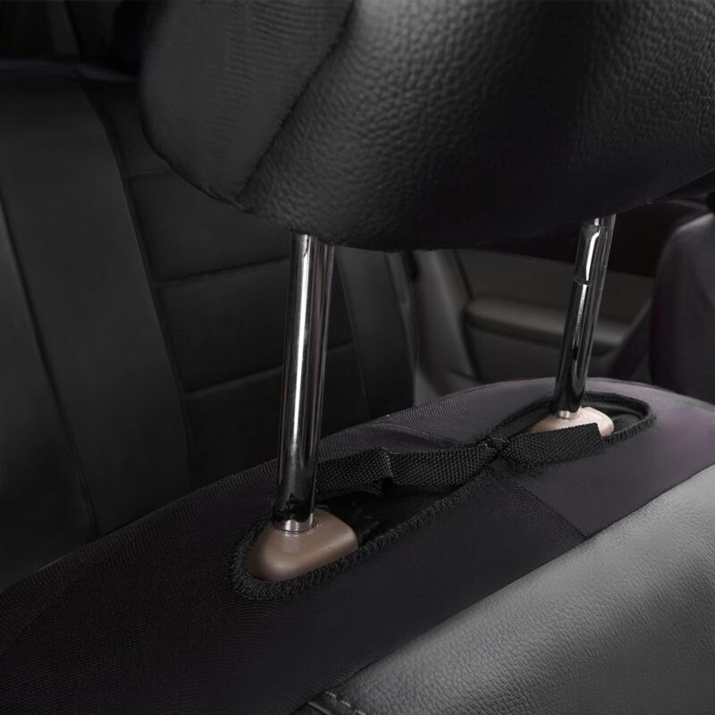 MeKnMoney Housses Siège Voiture Dacia Duster III 2016-2025 – 9 Pièces Cuir PU Noir/Gris