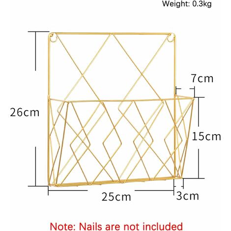 Porte-Revue Tressé Élégant 35×36 Cm – Support Magazine En Corde Papier & Métal, Style Ferme Boho Pour Salon Ou Chambre