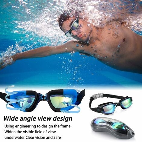 Professionnel Silicone lunettes de natation Anti-buée