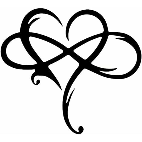 coeur infini acier mural,décoration murale en métal,Signe de Coeur Infini en métal,fer forgé décoration,Personnalisé Art Décor de Mur,Décoration murale en métal -Décoration d'intérieur (Moyen)