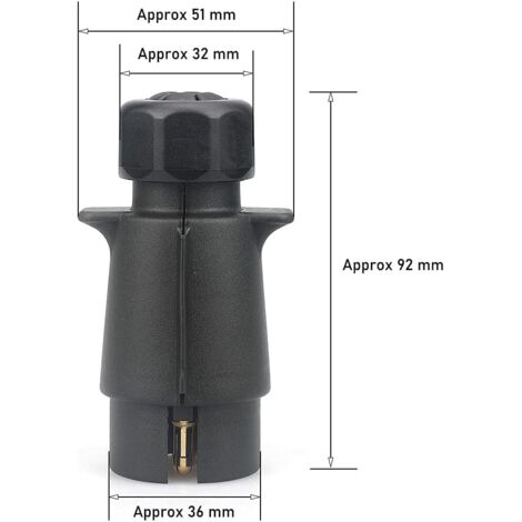 Prise Remorque 7 Broches Fiche Attelage 7 Pin Mâle Pour Remorques Voiture Caravane Porte Velo 72114163