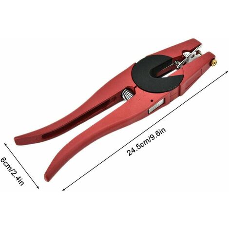 M.Z.A Applicateur D'étiquettes D'oreille En Métal Pour Bétail, Mouton, Cochon, Vache - Pince à étiquette D'oreille En Métal Avec Broche Rabattable