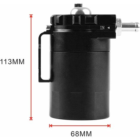 Récupérateur D'Huile Moteur En Aluminium Noir Yosoo - Filtre à Huile Usée Pour Moteur De Voiture - Réduction Des Dépôts De Carbone