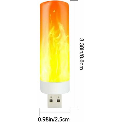 Lampe Flamme LED Hawofly - Rechargeable USB - Télécommande - IP44 - Ambiance Romantique