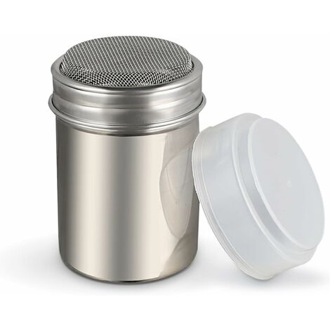 Saupoudreuses à Sucre Glace En Inox - Lot De 2, Diamètre 5 Cm, Hauteur 7 Cm - Pour Cacao, Matcha, épices, Décoration Pâtisserie