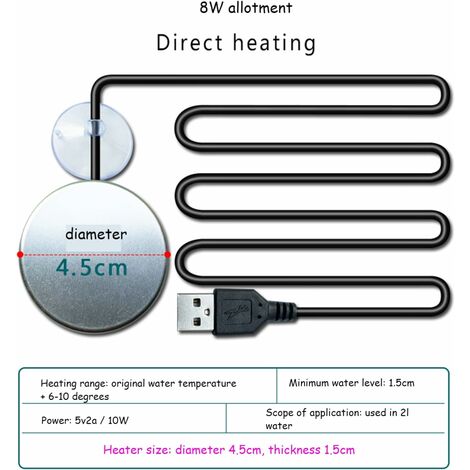 SUPER Chauffe-eau Thermoplongeur 2500W Flottant Chauffage Thermomètre