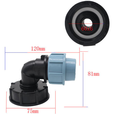 Adaptateur de réservoir IBC S60X6 - Raccord de tuyau pour réservoir d ...