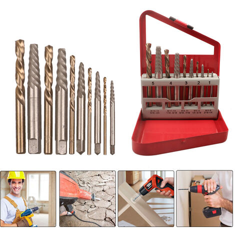 Kit Extracteur De Vis Cassées HSS - Forets Retirage Rapide Pour Vis Endommagées, Neuf