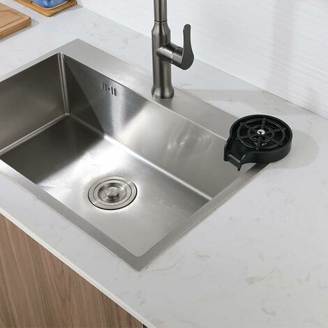 Rinceur en verre pour évier, lavage rapide pour verre à vin, verre d'eau, biberon, tasse, évier de cuisine, accessoires faciles à installer (ABS)