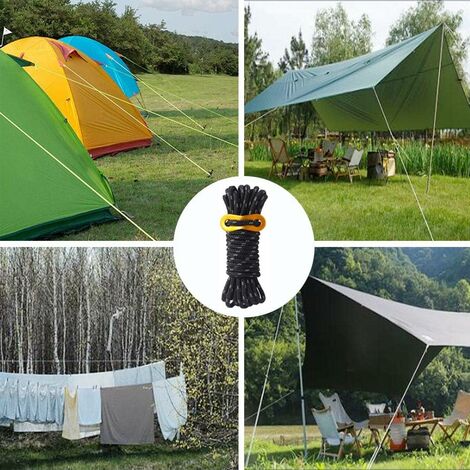 Lot De 4 Cordes à Cliquet Réfléchissantes - 4m Avec Tendeur Pour Camping