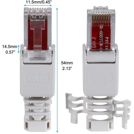 Connecteur RJ45 Goobay CAT 5e - Branchement Sans Outils Pour Câble Réseau UTP | Pratique Et Fiable