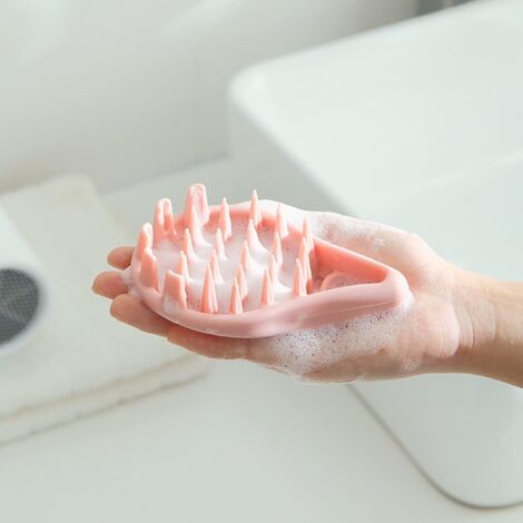 Silicone Cheveux Cuir Chevelu Masseur Brosse Pour Le Massage Shampooing  Brosse.