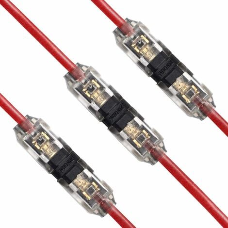 12 pièces 2 broches T connecteur pour fil électrique 20/22 AWG