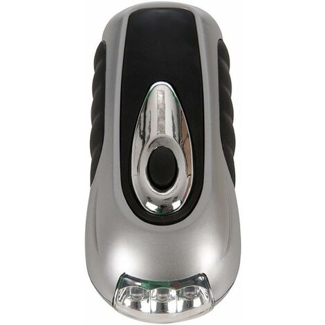 Lampe-torche à Manivelle - 3 LED | Leroy Merlin